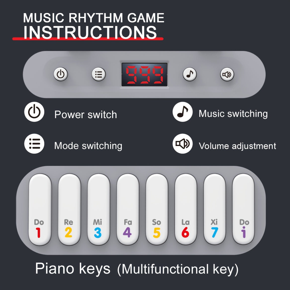 BeatPad Pro: LED Music Learning Toy for Kids