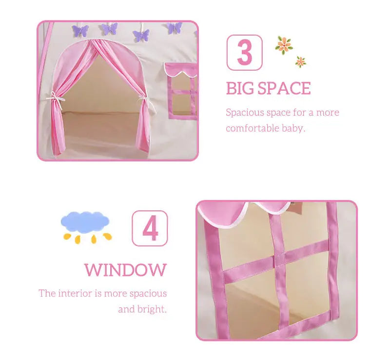 Kids Indoor Outdoor Play Tent with Carrying Bag