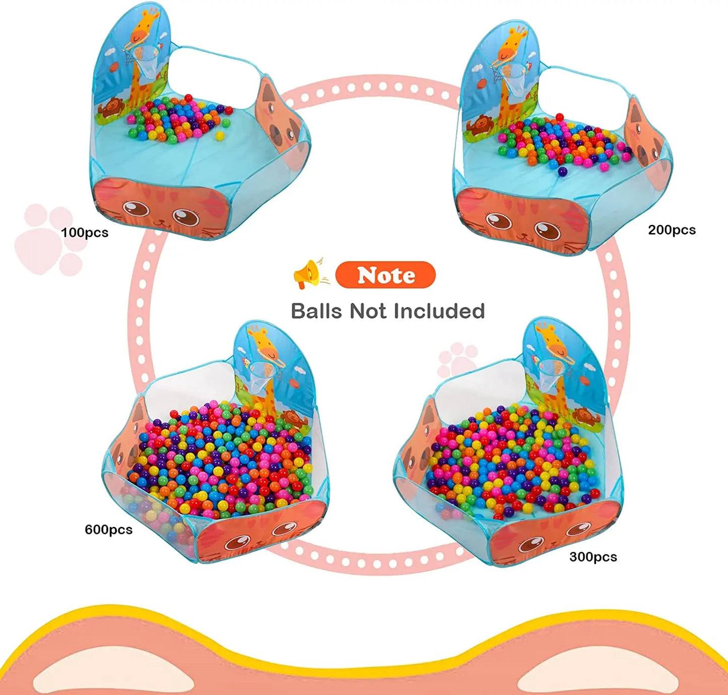 Portable Pop-Up Ball Pit Tent for Kids