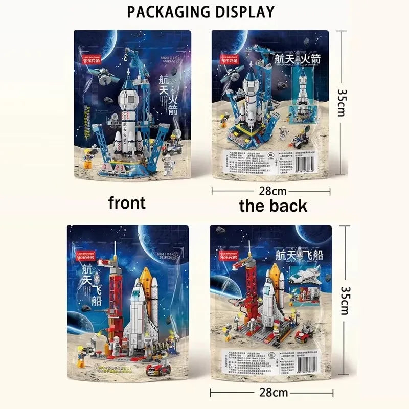 NASA-Style Rocket Launch Pad Construction Toy