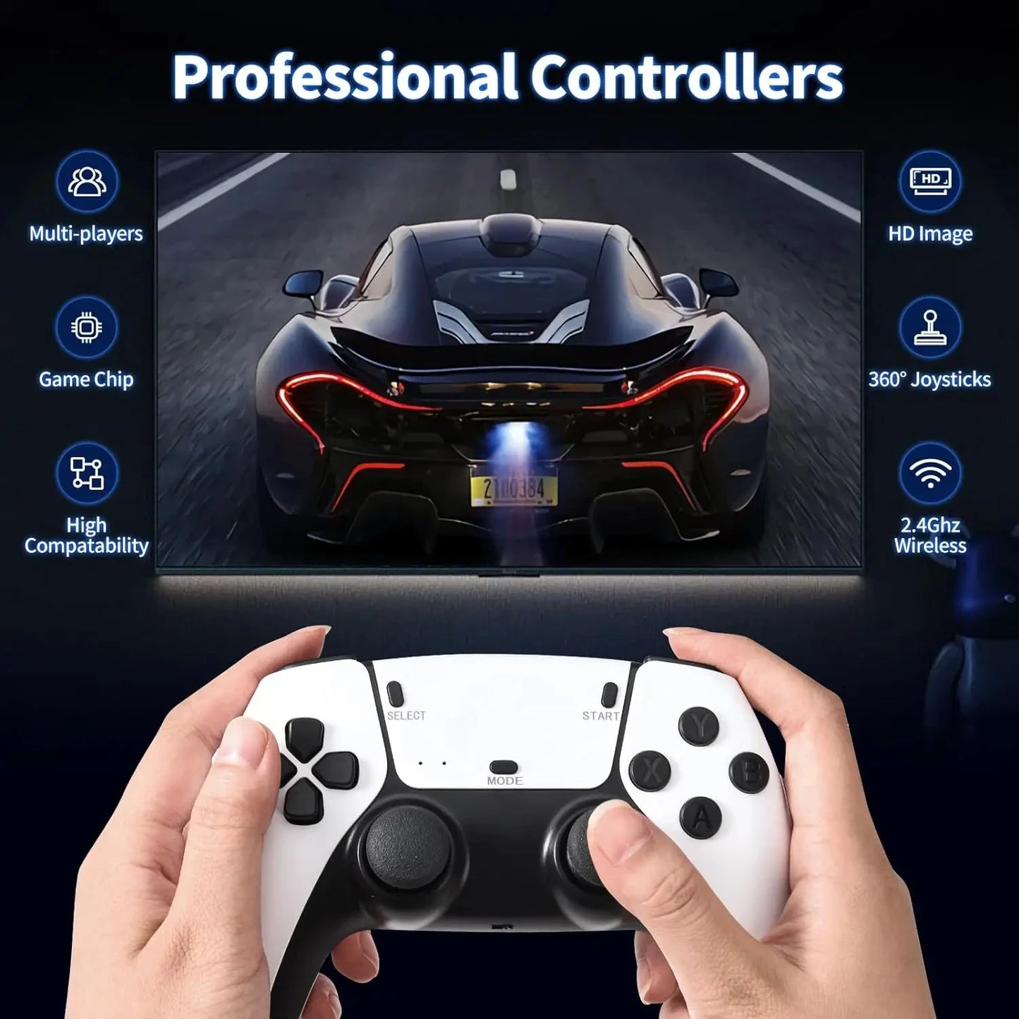 Game Stick with Built-In Retro Games