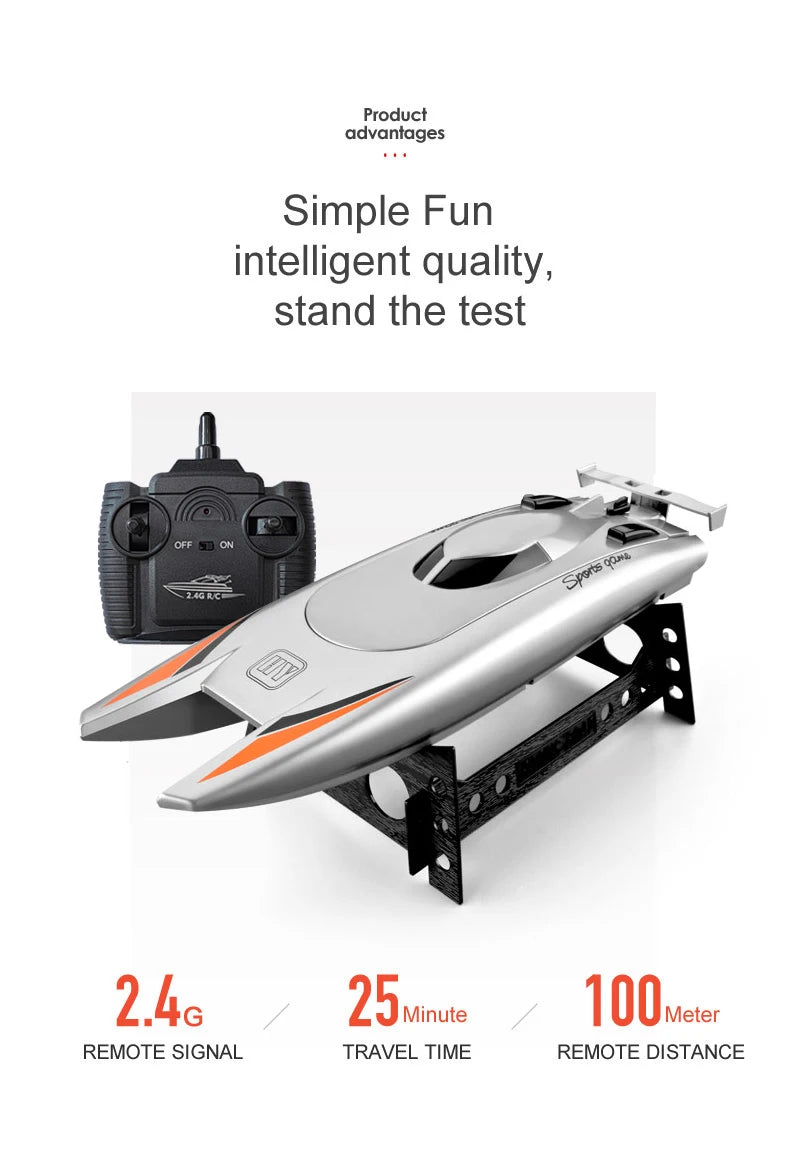 High Speed RC Boat | 30KM/H, Waterproof, RC