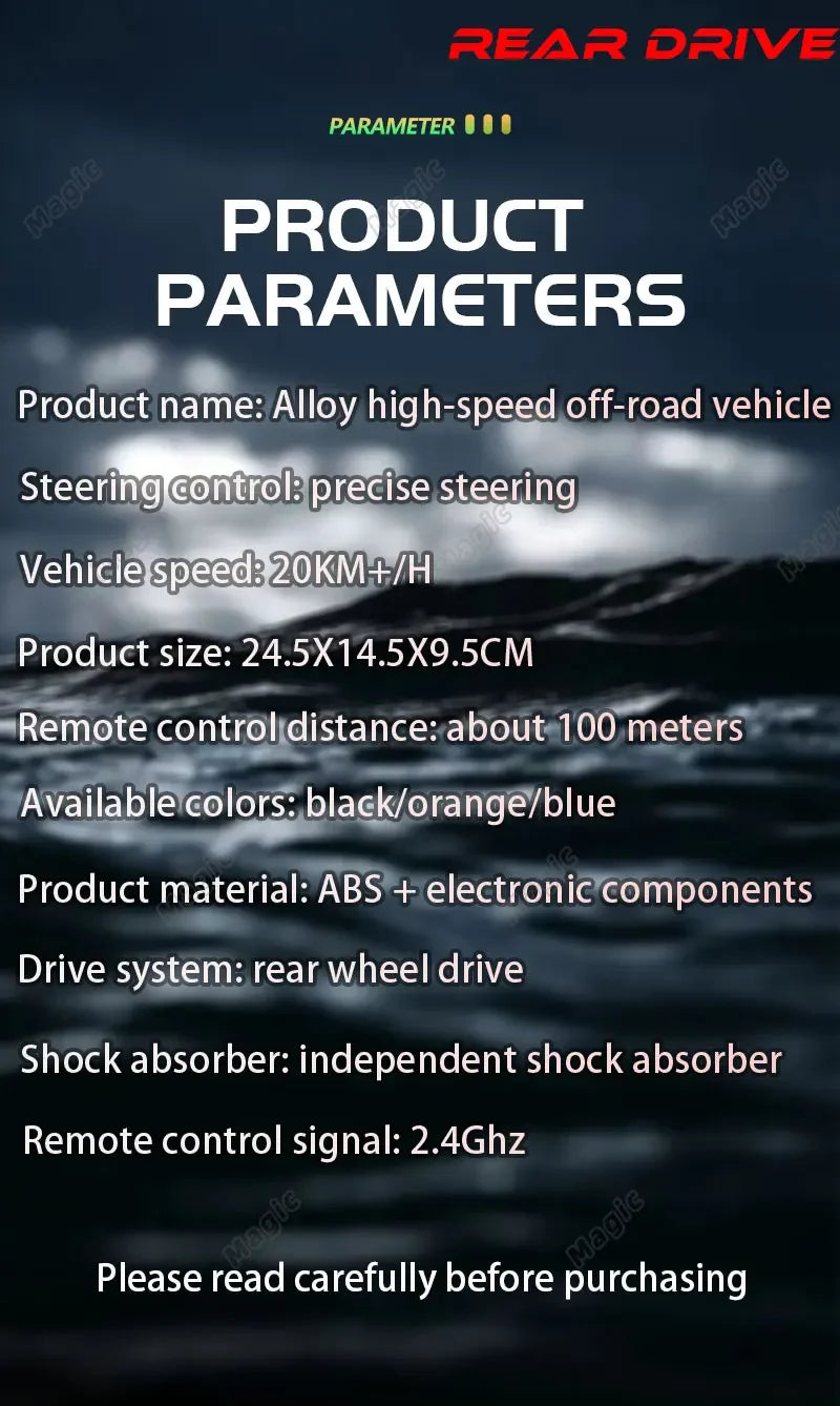 Fast RC Monster Truck | 1:16 Scale, 20KM/H