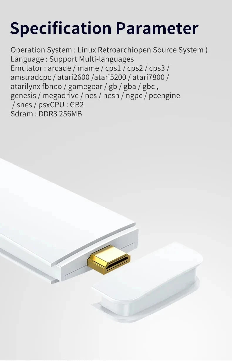 Game Stick with Built-In Retro Games