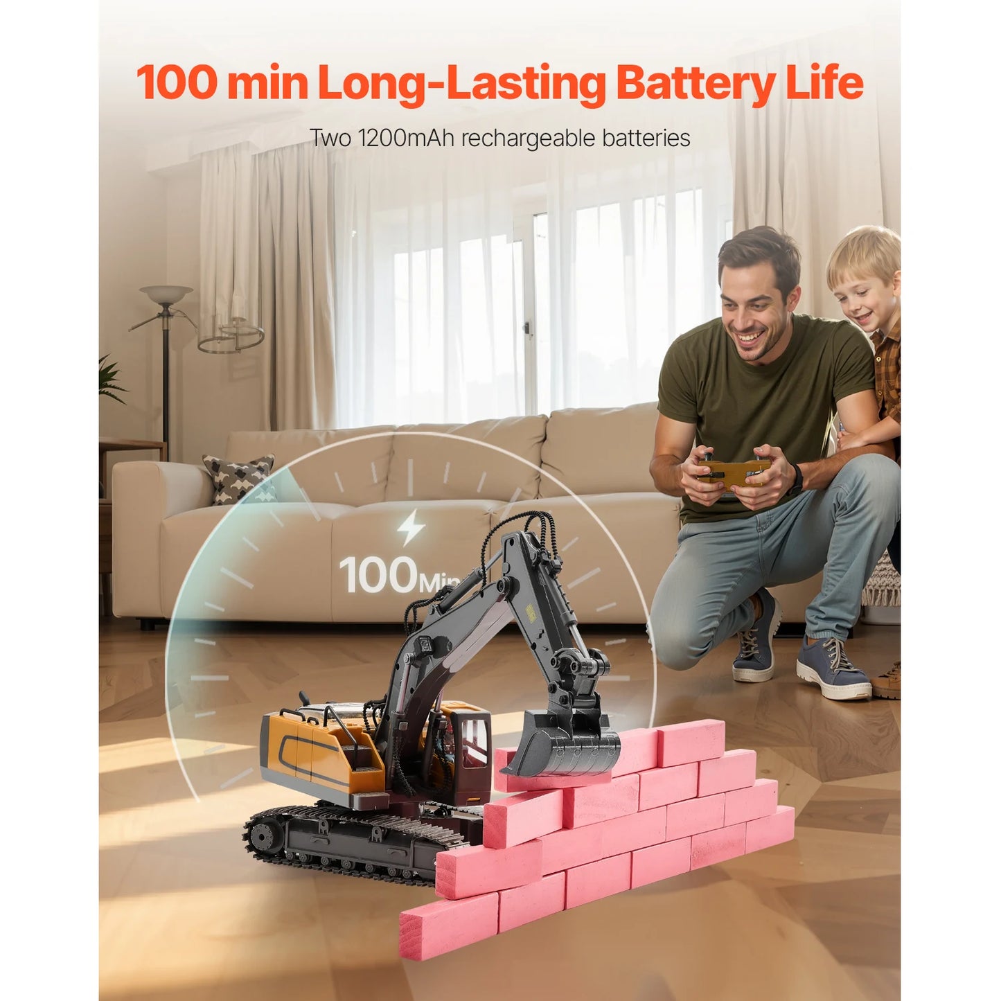 RC Excavator Construction Toy | 1/20 Scale
