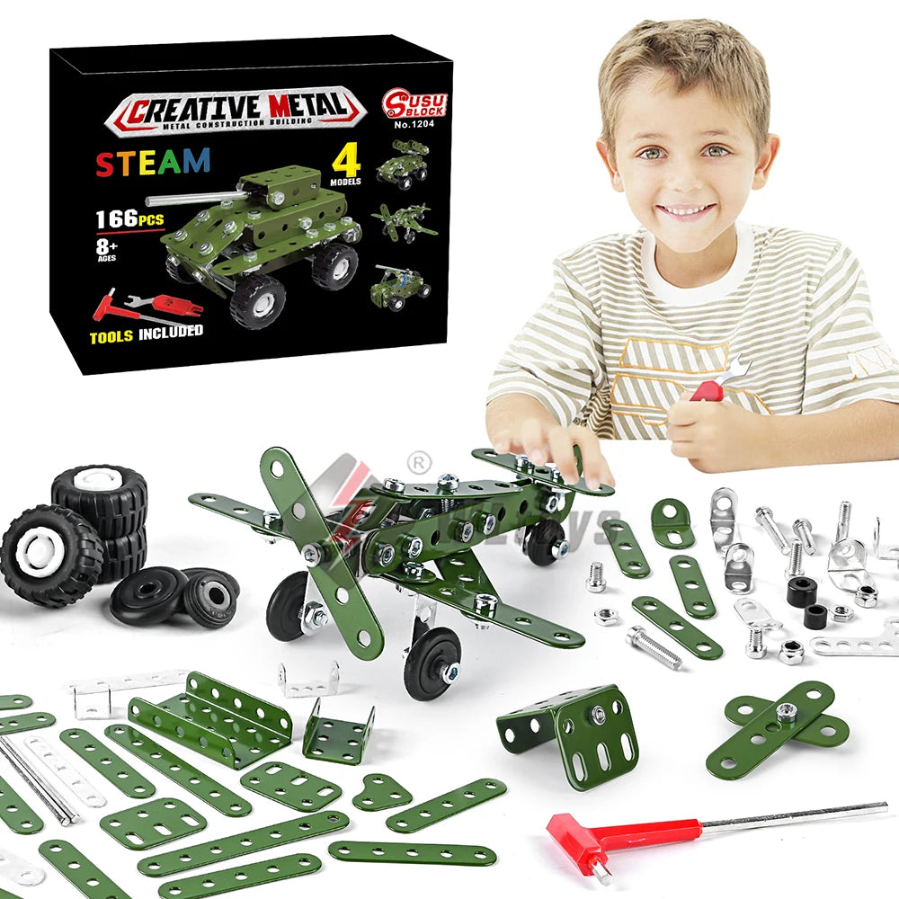 166-Piece Tank Construction Erector Set