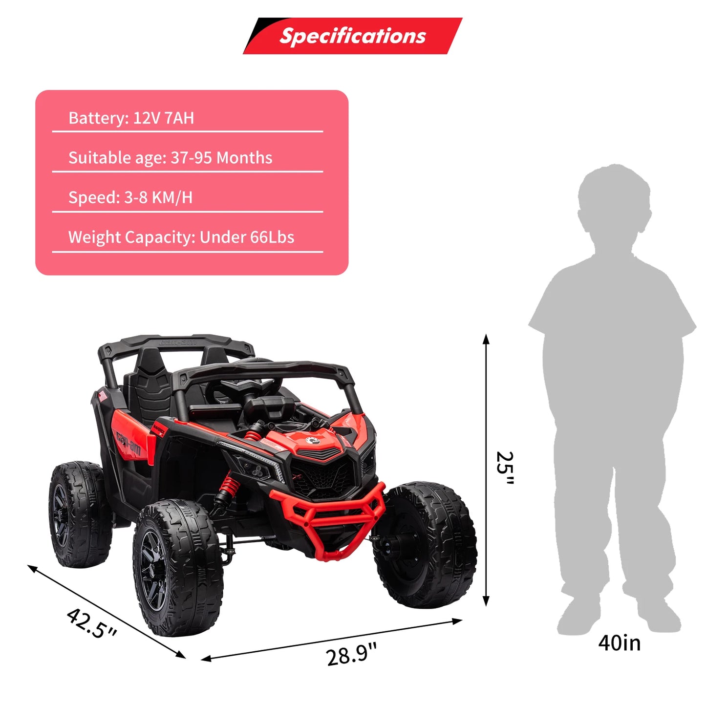 Off-Road UTV for Kids | 12V Battery Powered with Remote
