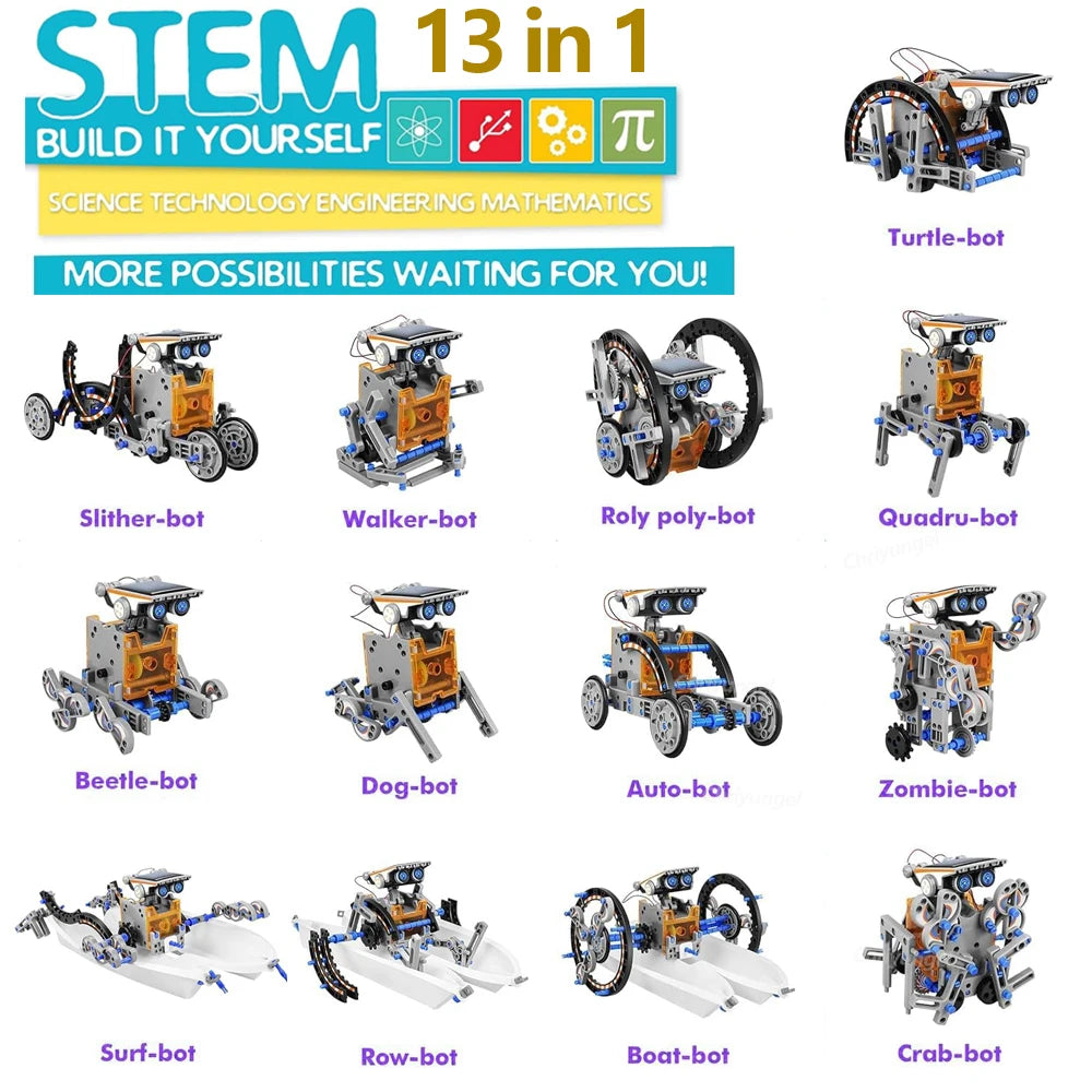 13-in-1 Solar Robotics Kit for Kids