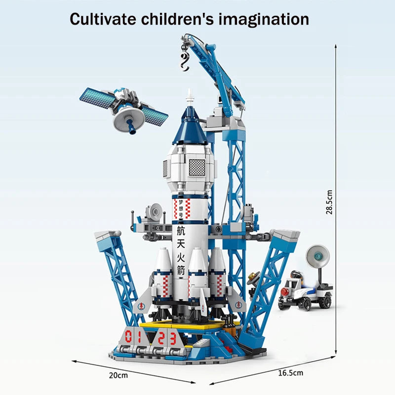 NASA-Style Rocket Launch Pad Construction Toy
