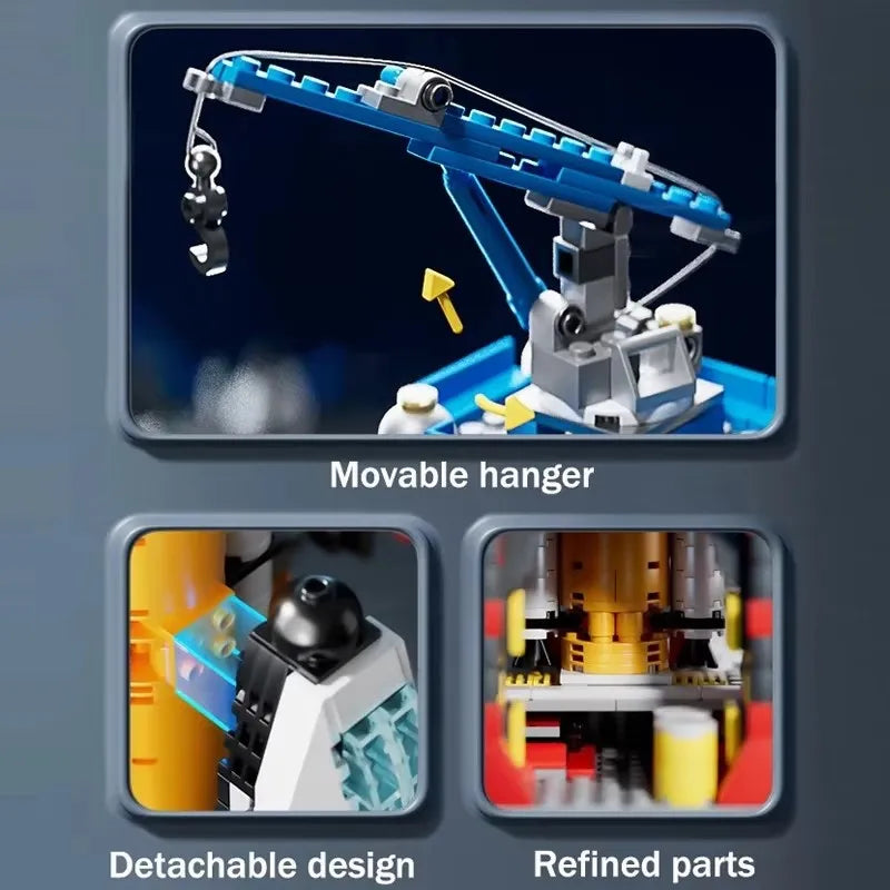 NASA-Style Rocket Launch Pad Construction Toy