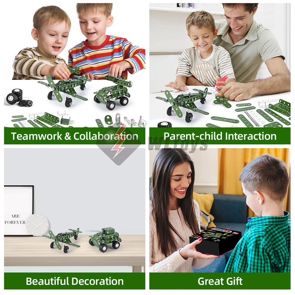 166-Piece Tank Construction Erector Set