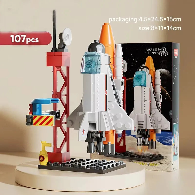 NASA-Style Rocket Launch Pad Construction Toy