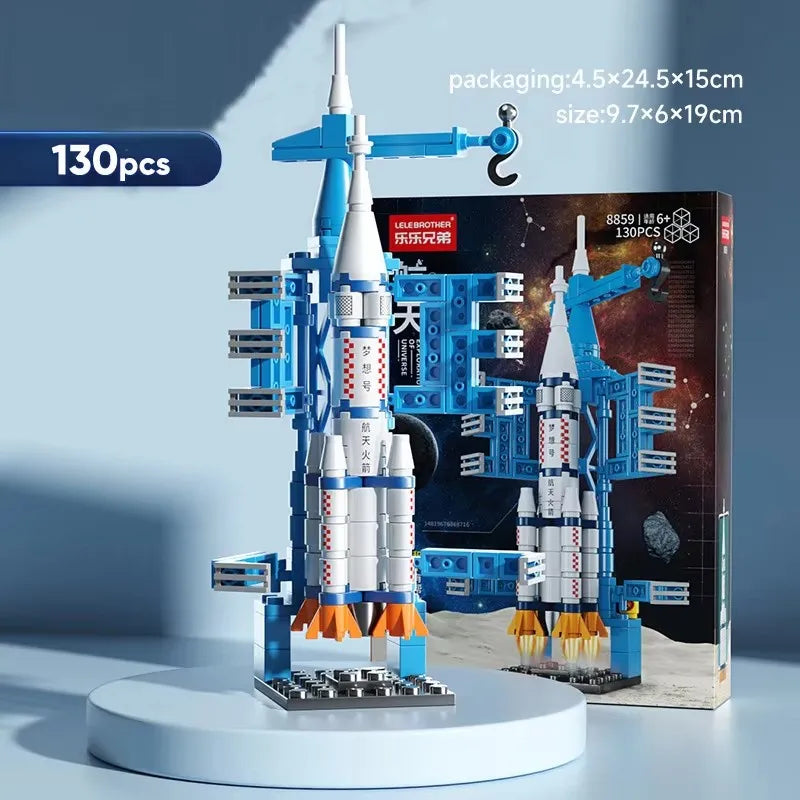 NASA-Style Rocket Launch Pad Construction Toy
