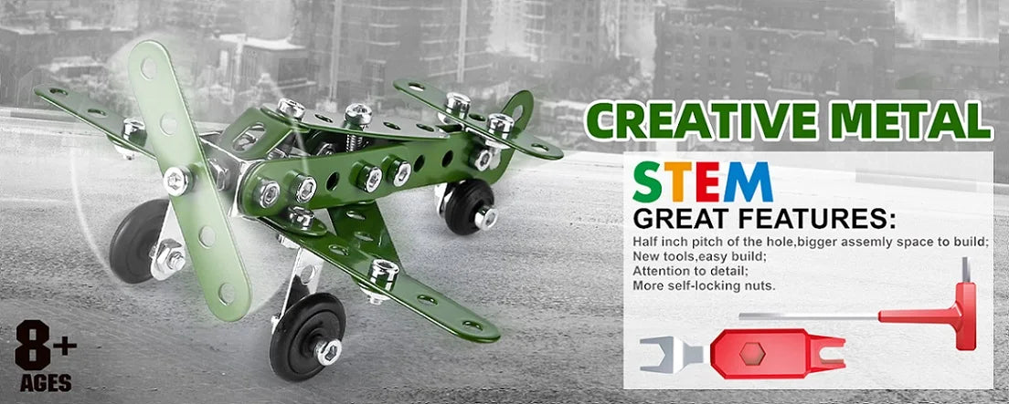 166-Piece Tank Construction Erector Set