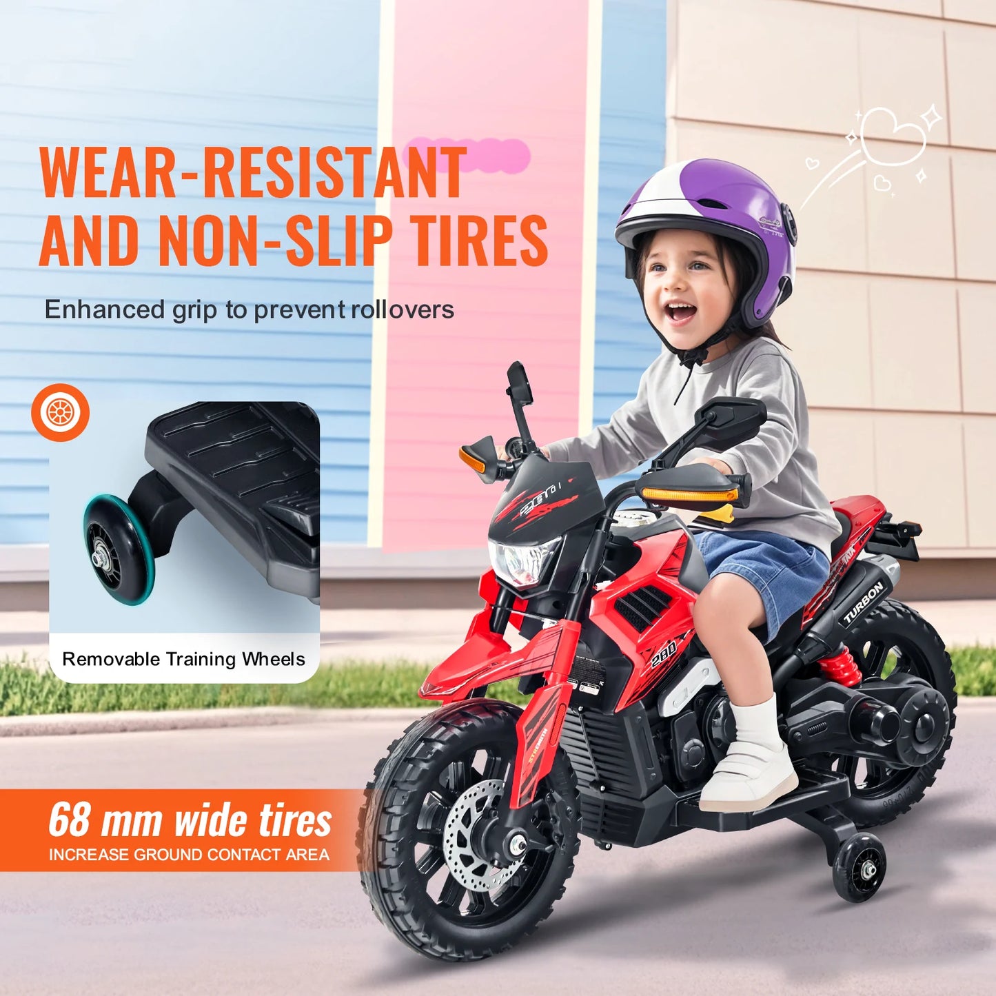 Kids 12V Electric Motorcycle with Music & Lights