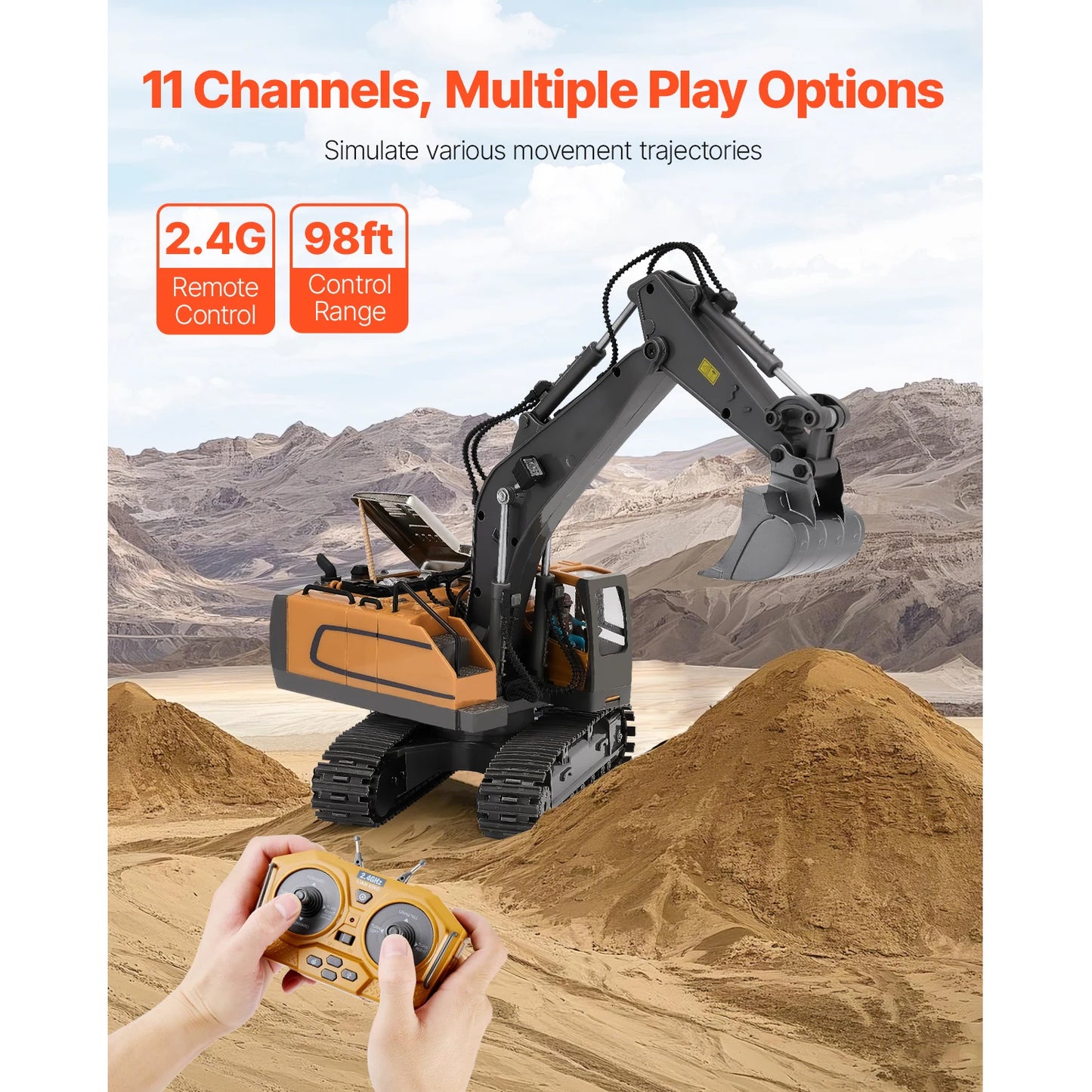 RC Excavator Construction Toy | 1/20 Scale