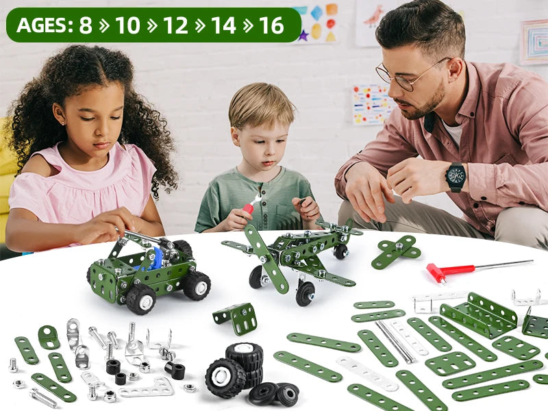 166-Piece Tank Construction Erector Set
