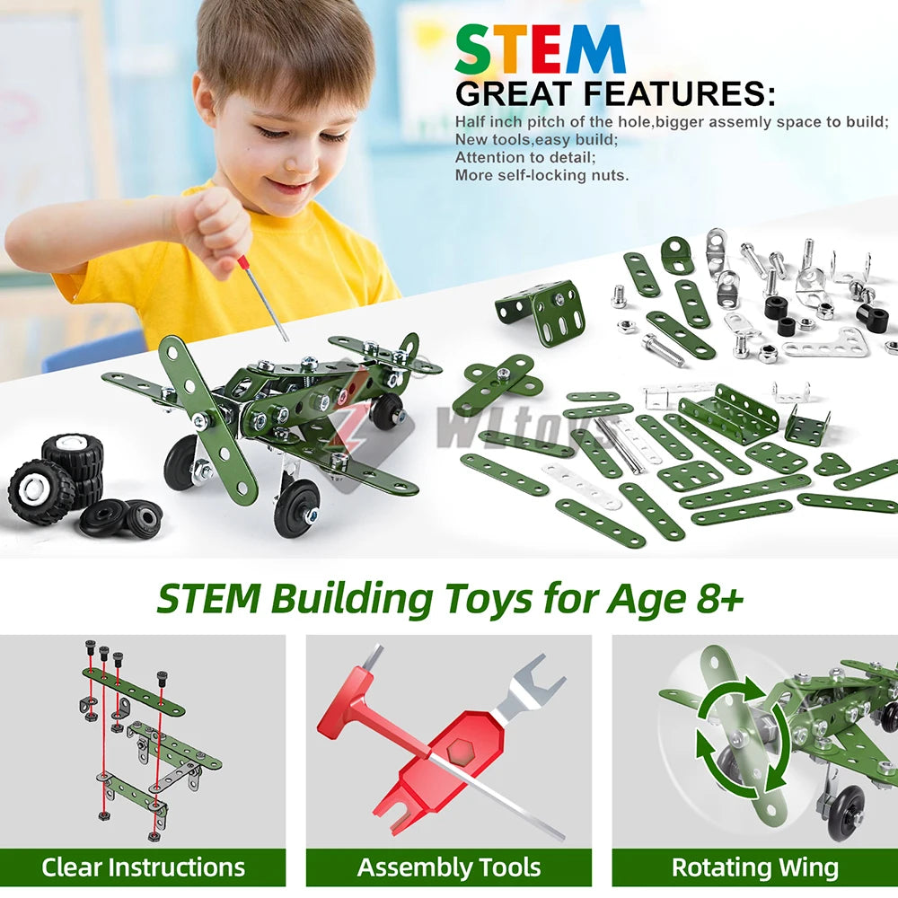 166-Piece Tank Construction Erector Set