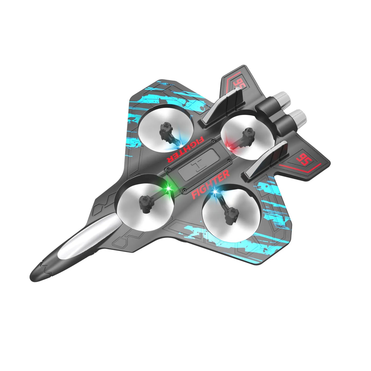 RC Stunt Plane | 2.4GHz Remote Control Glider with LED Lights & 360° Flip