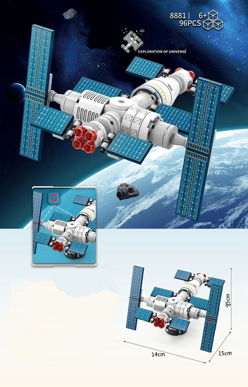 NASA-Style Rocket Launch Pad Construction Toy