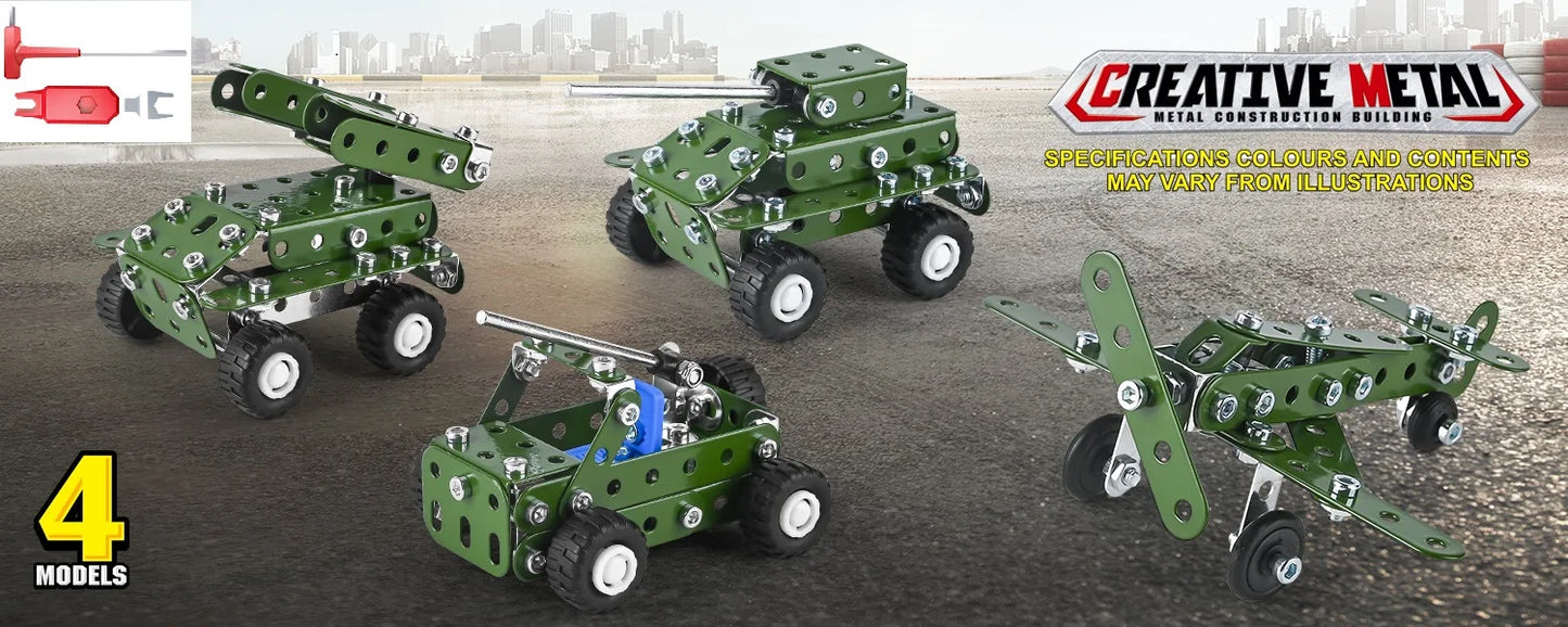 166-Piece Tank Construction Erector Set