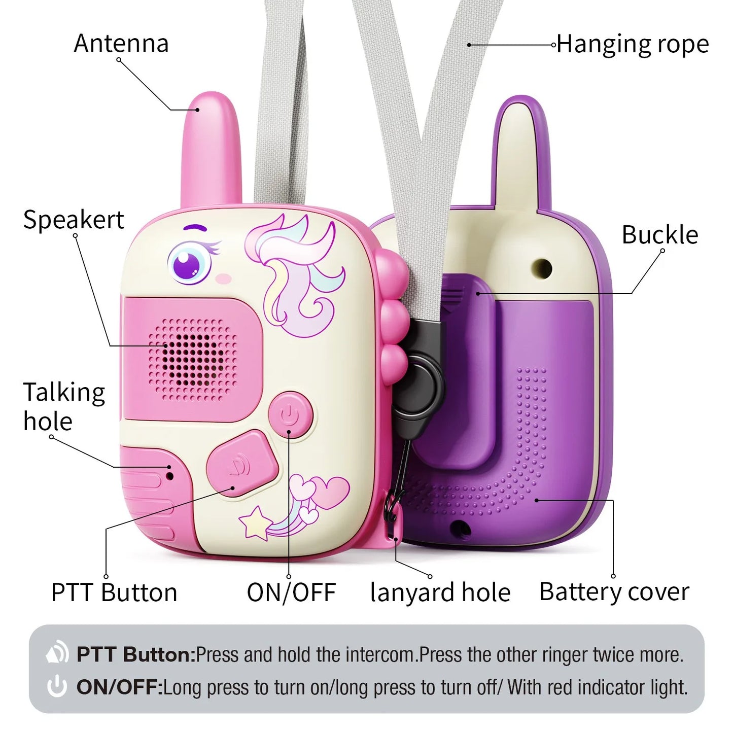 Children's Handheld Walkie Talkies 2-Pack