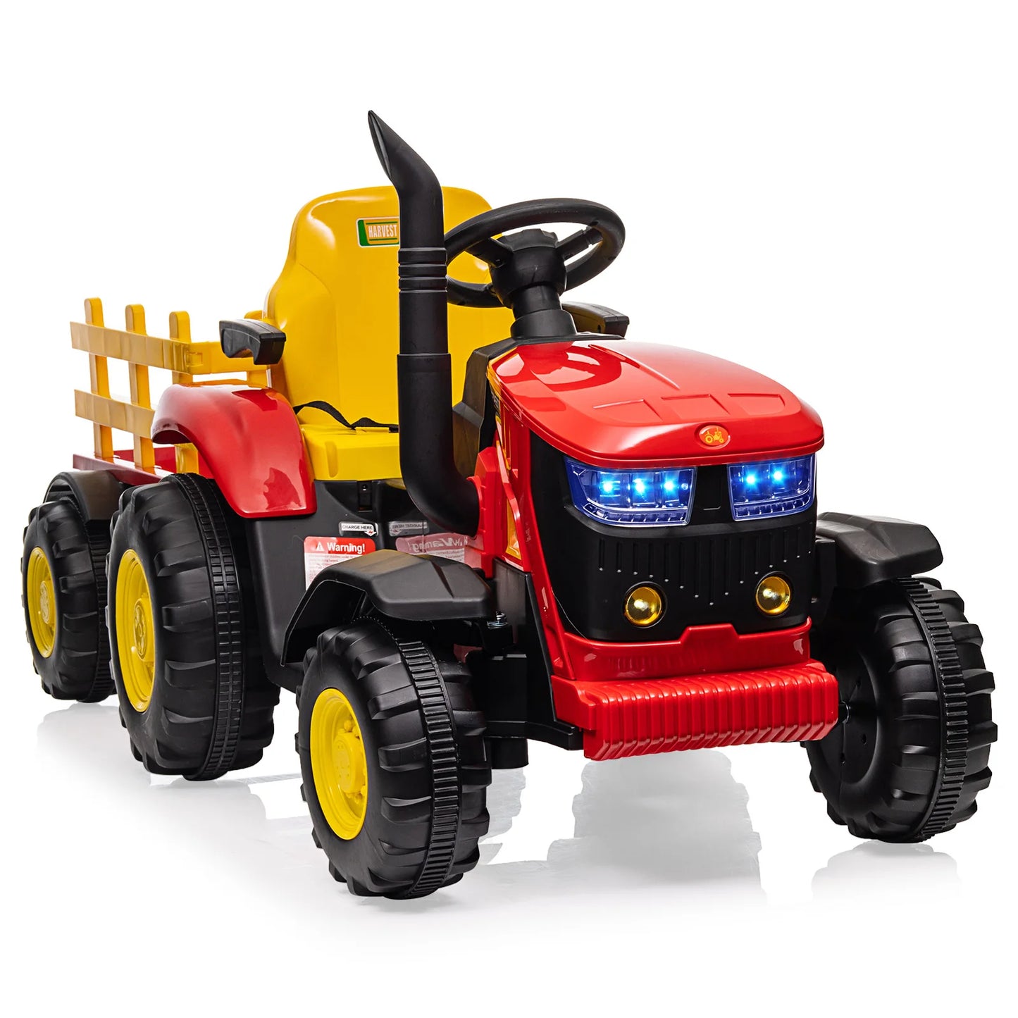 Kids Ride-On Tractor with Trailer