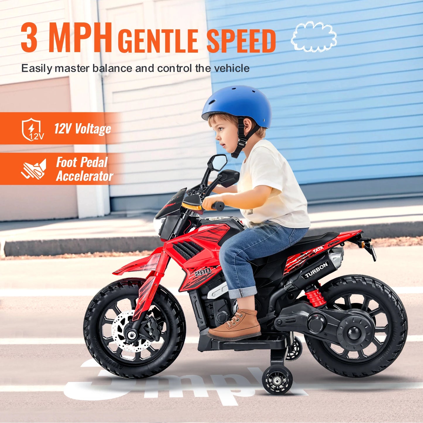 Kids 12V Electric Motorcycle with Music & Lights
