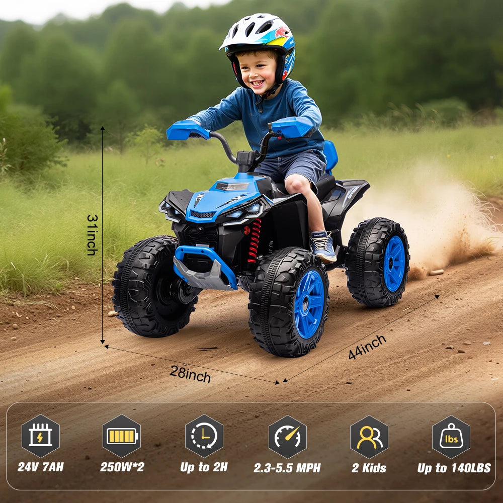 24V Kids ATV 4-Wheeler with Suspension