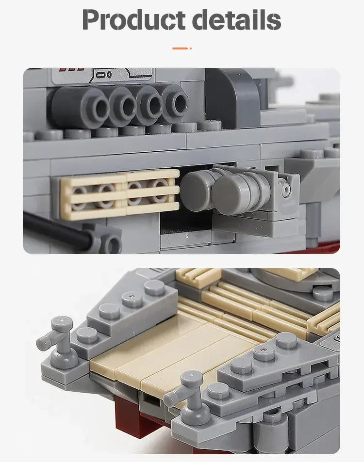 1068-Piece Warship Building Kit for Kids