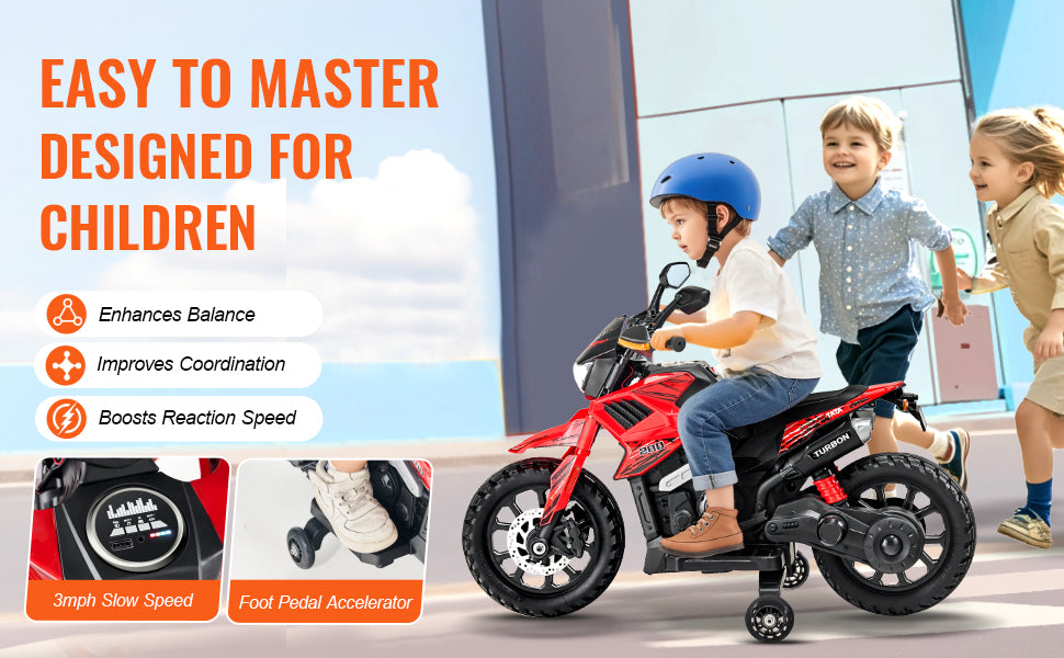 Kids 12V Electric Motorcycle with Music & Lights