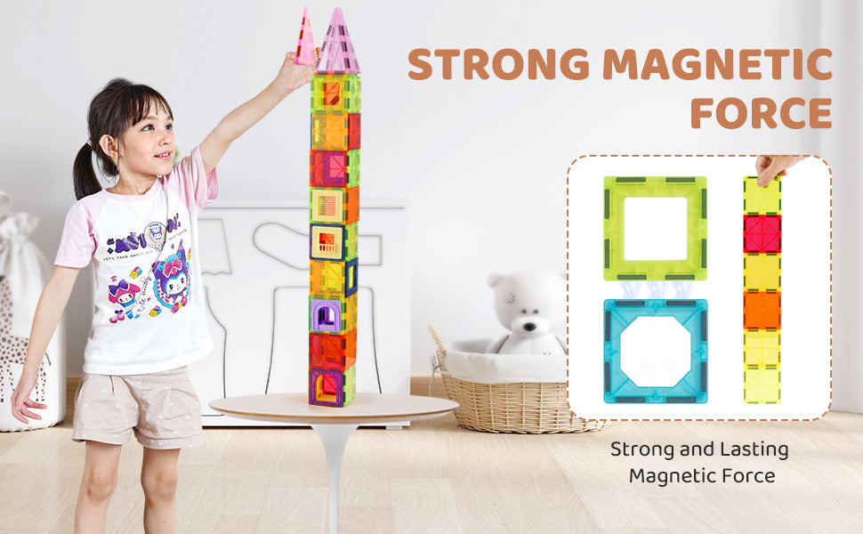 121-Piece Magnetic Building Tiles Set