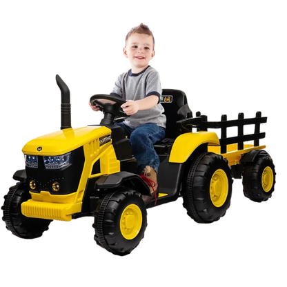 Kids Ride-On Tractor with Trailer