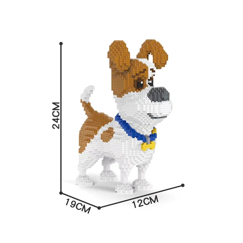 Micro Block Dog Building Set – 1500+ Pcs