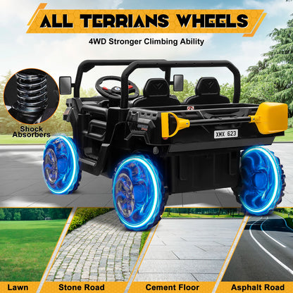 24V Ride-On UTV Truck with Dump Bed | 2-Seater