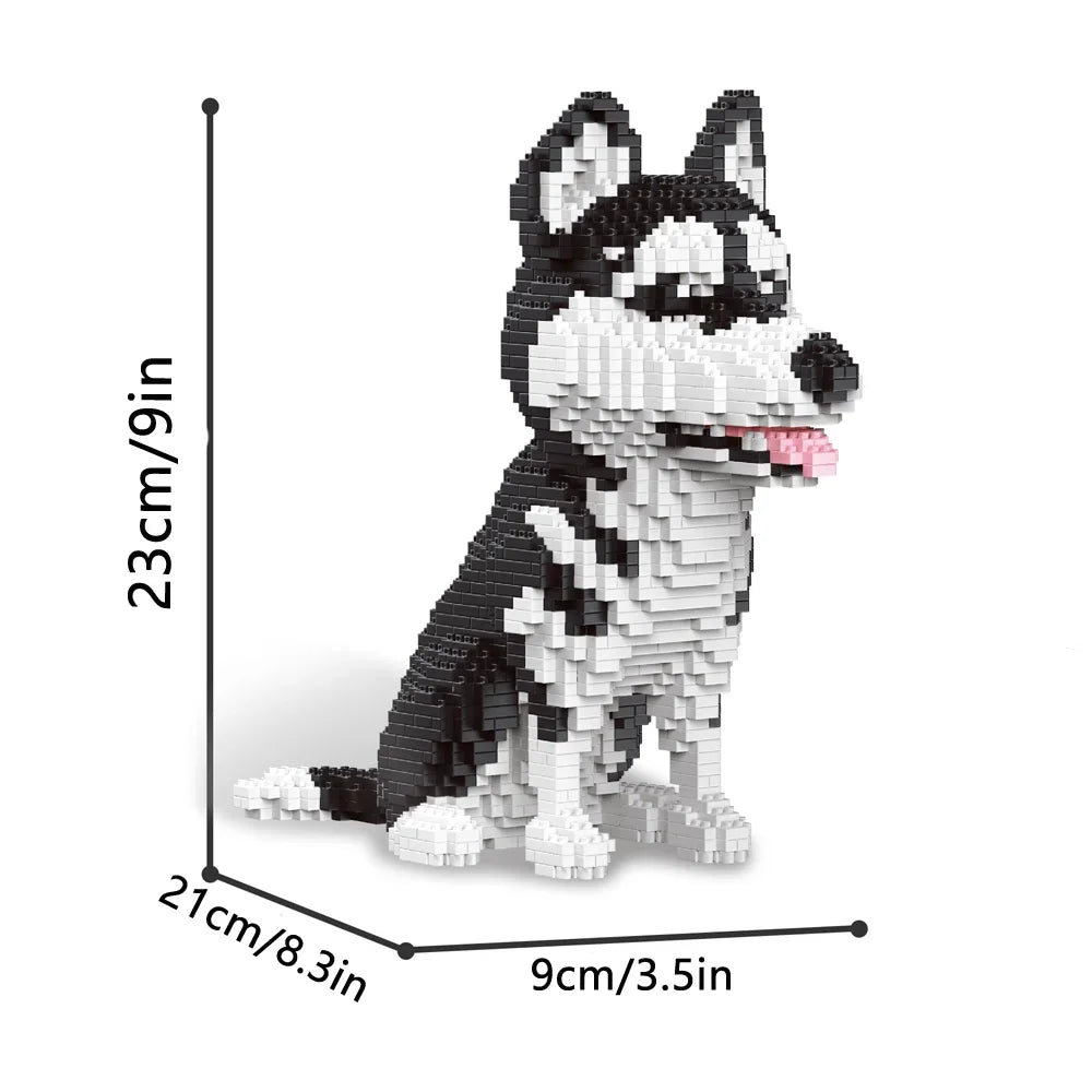 Micro Block Dog Building Set – 1500+ Pcs