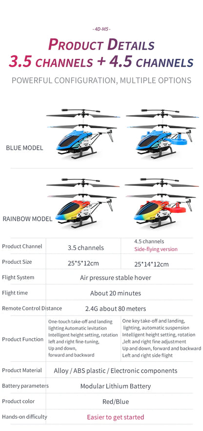 Metal RC Helicopter with Altitude Hold