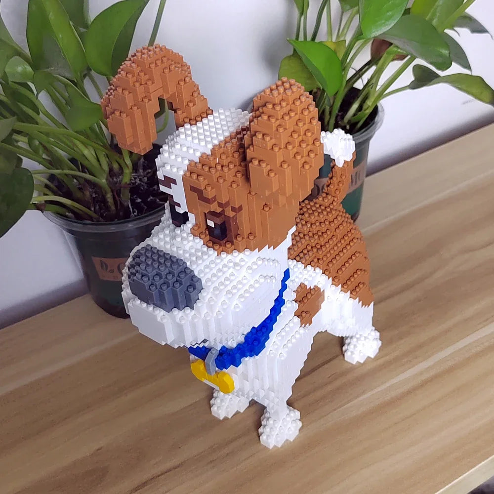Micro Block Dog Building Set – 1500+ Pcs