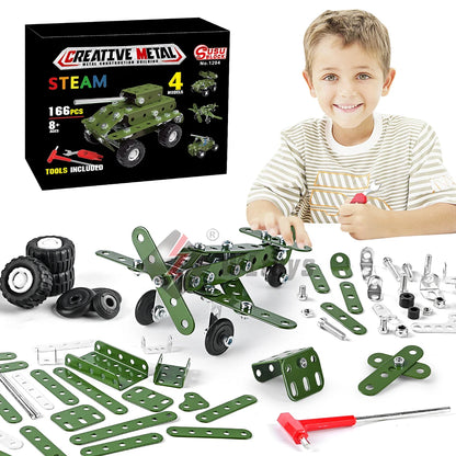 166-Piece Tank Construction Erector Set