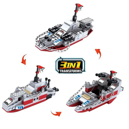 1068-Piece Warship Building Kit for Kids