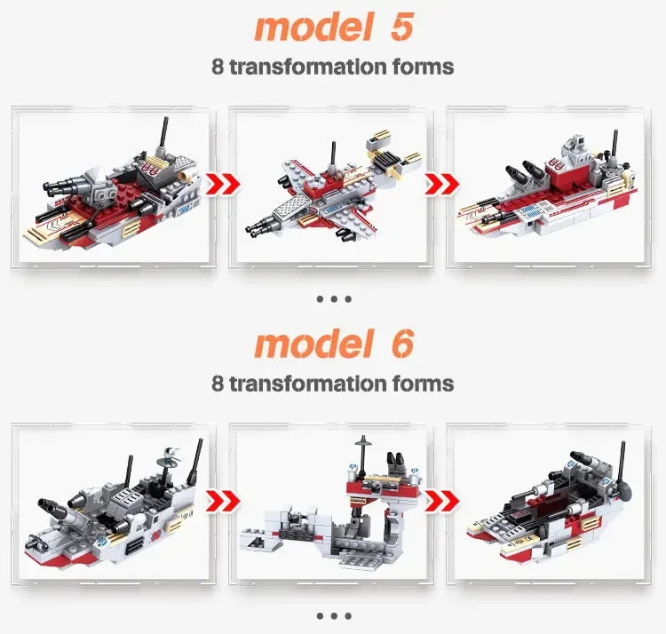1068-Piece Warship Building Kit for Kids