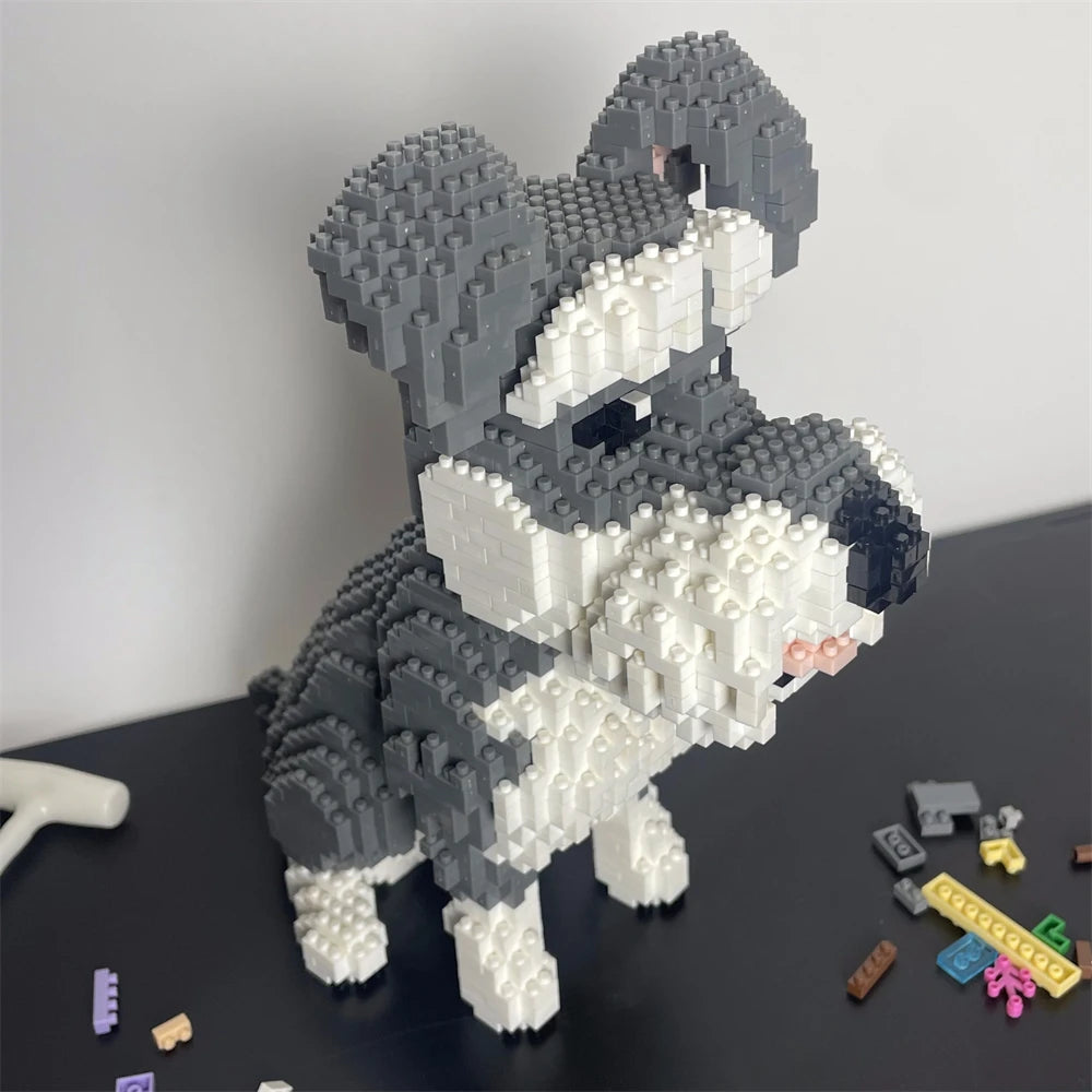 Micro Block Dog Building Set – 1500+ Pcs