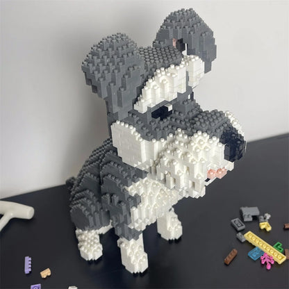 Micro Block Dog Building Set – 1500+ Pcs