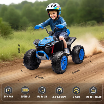 24V Kids ATV 4-Wheeler with Suspension