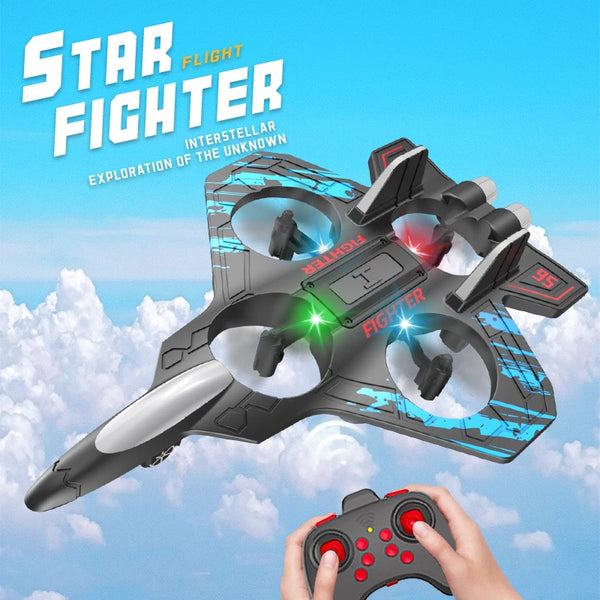 RC Stunt Plane | 2.4GHz Remote Control Glider with LED Lights & 360° Flip