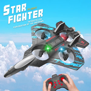 RC Stunt Plane | 2.4GHz Remote Control Glider with LED Lights & 360° Flip