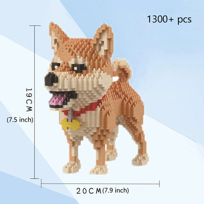 Micro Block Dog Building Set – 1500+ Pcs