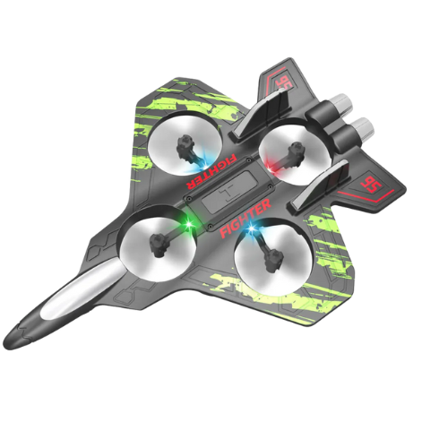 RC Stunt Plane | 2.4GHz Remote Control Glider with LED Lights & 360° Flip