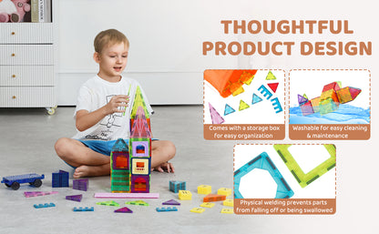 121-Piece Magnetic Building Tiles Set